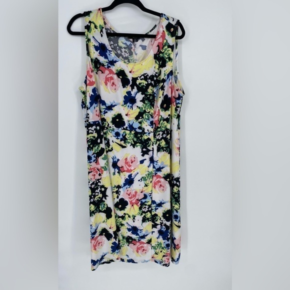 Ellos Floral Sleeve less Midi Dress Plus Size 22/24 - Picture 1 of 8